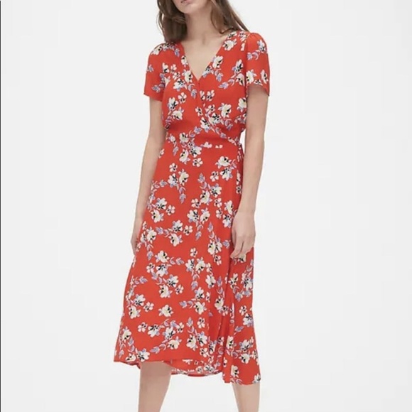 gap midi wrap dress